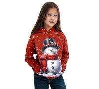 Christmas Hoodie Girls Oversized Christmas Jumper with Hood Christmas Sweatshirt Children with Snowman Print Fashion Chirstmas Hoodie Christmas Hoodie Xmas Jumper Long Sleeve Shirt