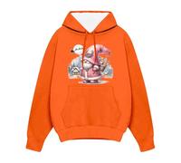 Christmas Hoodie Men's Long Sleeve Christmas Hoodie with 3D Print, Christmas Jumper with Hood, Loose Christmas Winter Christmas Hoodie Xmas Hooded Jumper for Festive, orange, 3XL