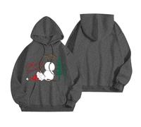 Christmas Hoodies for Women Sweatshirt, Hooded : 2024 Fashion Color Blocking Snowman Learn Cartoon Long Sleeve Printed Hooded (Dark Gray XL)