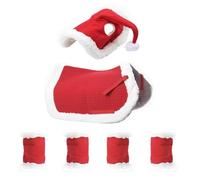 Christmas Horse Costume, Horse Christmas Costume, Vista Printed Soft Horse Accessories, Christmas Saddle Pad Leg Wrap Santa Horse Hat for Holiday Christmas