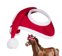 Christmas Horse Hat - Equine Costume Accessory with Bareback Pad for Festive Holiday, Decorative Horse Outfit for Equestrians, Ranch, Pet Parents, Animal Lovers, Party Planners, Farm, Holiday Parades
