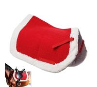 Christmas Horse Hat - Velvet 54x46 cm Festive Red | Christmas Equine Costume with Bareback Pad, Equestrian Parade, Farm Holiday, Family Festival | Ranch,Themed Events