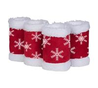 Christmas Horse Leg Bandages, Horse Leg Standing Bandages - 4 x Standing Horse Leg Guards for Christmas, Equestrian Sports, Cosy and Warm Horse Leg Wraps for Training and Competition