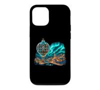 Christmas Hot Air Balloon Aurora Village Scene Case for iPhone 12/12 Pro