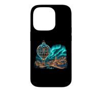 Christmas Hot Air Balloon Aurora Village Scene Case for iPhone 14 Pro