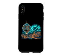 Christmas Hot Air Balloon Aurora Village Scene Case for iPhone XS Max