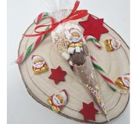 Christmas Hot Chocolate Cone with Marshmallows & Festive Sprinkles | Stocking Filler | Christmas Eve Box Treat | Red Ribbon (Cones, Hot Chocolate Cone)