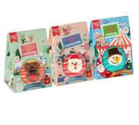 Christmas Hot Chocolate Gift Set - 3 Delicious Hot Chocolate Bombs with Marshmallows Inside - 1 X Strawberry, 1 X Cookies and Cream, 1 X Cotton Candy with Mini Mallows - Xmas Eve Box, Stocking Fillers