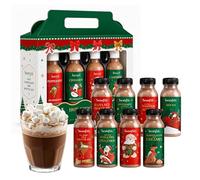 Christmas Hot Chocolate Gift Set - 8 x 40g Gourmet Hot Chocolate Flavour Collection - Luxury Festive Hot Cocoa Selection Box - Christmas Gift for Kids & Secret Santa, Stocking Fillers