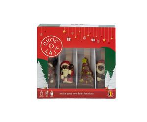 Christmas hot chocolate gift set MoMe Choc-o-lait Spoon+ Christmas, 4 x 43 g