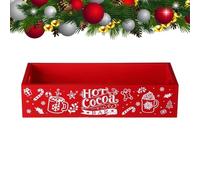 Christmas Hot Cocoa Bar Wood Storage Box Large Organization Organizer Bin