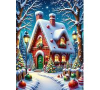 Christmas House 120 Piece Jigsaw Puzzles for Adults, Fun jigsaw puzzles 120 pieces, Challenging Puzzle Perfect for Game Nights, Finished Puzzle Size is 25x20cm