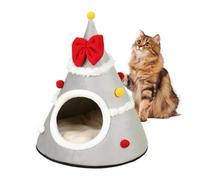 Christmas House for Cats | Removable Warm Cushion, House and for Cats in the Shape of a Christmas Tree - for Living Room Bedroom Balcony Playing Rest Sleeping Small Breeds A