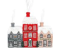 Christmas House Incense Cone Burner - Charming Design with Miniature Houses - Home Fragrance and Decor - Something Different Wholesale