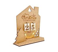 Christmas House Ornament Countdown Calendar With Deer Horns And Wreaths For Home Bedroom Dormitory Party Background New Home Christmas Ornament