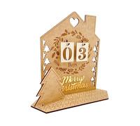 Christmas House Ornament Countdown Calendar With Deer Horns And Wreaths For Home Bedroom Dormitory Party Background New Home Christmas Ornament