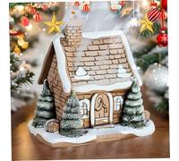 Christmas House Resin Cabin Incense Cone Burner, Snowy House Cone Holder
