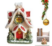 Christmas House Tabletop Decoration - Incense Burner, Ceramic Cabin Holder Effect, Festive Aromatherapy Ornament | Holiday Incense Burner For House Home Living Room Meditation Kitchen Office