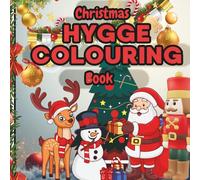 Christmas Hygge Colouring: “Holiday Hygge Christmas Colouring Pages: bold and simple Christmas tree cents close tree and cute animal