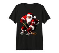Christmas Ice Hockey Player Premium T-Shirt