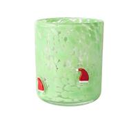 Christmas Icon Glasses, 16 oz Christmas Tree Snowman Icon Glass Juice Cups,Double Old Fashioned Icon Hand Blown Cocktail Glasses Drinking Cups, Xmas Gift for Family & Friends (Green)