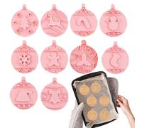 Christmas - Impression Moulds - Baking Cookie Mould - Halloween Easter Baking for Parties, Kids, Beginners, Pastry, Home Kitchens