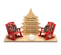 Christmas in Heaven Decoration Christmas Memorial Rocking Chair Ornament Save A Seat Memorial Gift (2 seat)