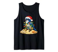 Christmas in July Lights Wrapped Florida Scrub Jay Birding Tank Top