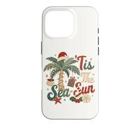 Christmas In July Tis The Sea Sun Santa Hat Cottagecore Case for iPhone 16 Pro