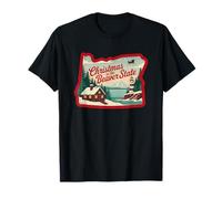 Christmas in The Beaver State Oregon Scenic T-Shirt