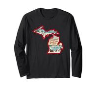 Christmas in The Great Lakes State Joy Long Sleeve T-Shirt