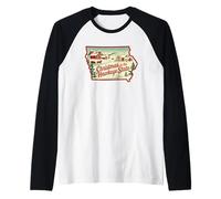 Christmas in The Hawkeye State Festive Raglan Baseball Tee