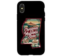 Christmas In The Magnolia State Scenic Cabin Winter Case for iPhone X/XS