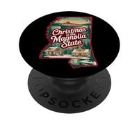 Christmas In The Magnolia State Scenic Cabin Winter PopSockets Adhesive PopGrip