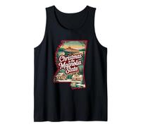 Christmas in The Magnolia State Scenic Cabin Winter Tank Top