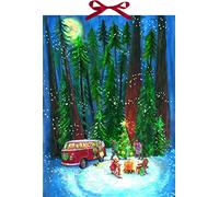 Christmas in the Wilderness Camper Van Coppenrath Advent Calendar Illustration by Anna De Riese 38 x 52 cm Glitter / Ribbon