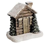 Christmas Incense Burner Log Cabin Incense Burner Christmas Cabin Resin Incense Burner Small Incense Stick Holder Xmas Tree Home Chimney Aromatherapy Diffuser Decorations