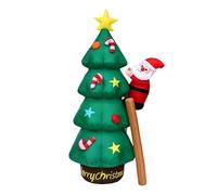 Christmas Inflatable Decoration: 2.1M Santa Climbing Ladder with Christmas Tree - Outdoor/Indoor Holiday Decor