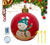 Christmas Inflatable Decorations for Outdoor 61 Centimeters - Christmas Ball Lawn Ornaments with Illumination - Giant Ornament 16 Colors for Garden Outdoor Pool Entrance