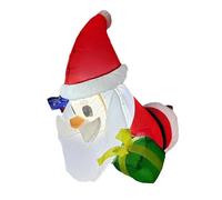 Christmas Inflatable Santa Claus Lean Out From Window for Garden Lawn Patio