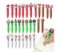 Christmas Ink Pens - 4-Color Cute Stationery,Gel Ink Pens Christmas Stationery Supplies | for Kids Adults Office College Home Holiday Journaling Writing Drawing Note-Taking
