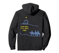 Christmas Inspirational message Nativity scene Wise Men Pullover Hoodie