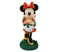 Christmas Inspirations Decorative 3D Disney Garden Figure Minnie Mouse with Flowers, Height: 20.4 cm, Plastic, Gift Figure, Valentine's Day, Minnie Mouse, Modern Decorative Style for Fans, Garden