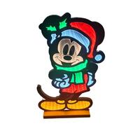 Christmas Inspirations Officially Licensed Disney 40cm Mickey Mouse Infinity Mirror Effect 3D Christmas LED Light Up Figure - Indoor Mains Powered Freestanding Xmas Decoration