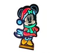 Christmas Inspirations Officially Licensed Disney 40cm Minnie Mouse Infinity Mirror Effect 3D Christmas LED Light Up Figure - Indoor Mains Powered Freestanding Xmas Decoration