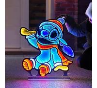 Christmas Inspirations Officially Licensed Disney 58cm Stitch Infinity Mirror Effect 3D Christmas LED Light Up Figure - Indoor Outdoor Mains Powered Freestanding Xmas Decoration