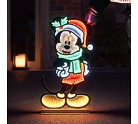 Christmas Inspirations Officially Licensed Disney 60cm Mickey Mouse Infinity Mirror Effect 3D Christmas LED Light Up Figure - Indoor Outdoor Mains Powered Freestanding Xmas Decoration