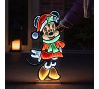 Christmas Inspirations Officially Licensed Disney 60cm Minnie Mouse Infinity Mirror Effect 3D Christmas LED Light Up Figure - Indoor Outdoor Mains Powered Freestanding Xmas Decoration