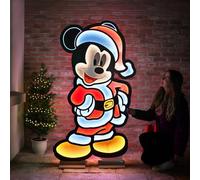 Christmas Inspirations Officially Licensed Disney Large 1.6m Mickey Mouse Infinity Mirror Effect 3D Christmas LED Light Up Figure - Indoor Outdoor Mains Powered Freestanding Xmas Decoration