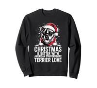 Christmas Is Better American Staffordshire Terrier Love Sweatshirt